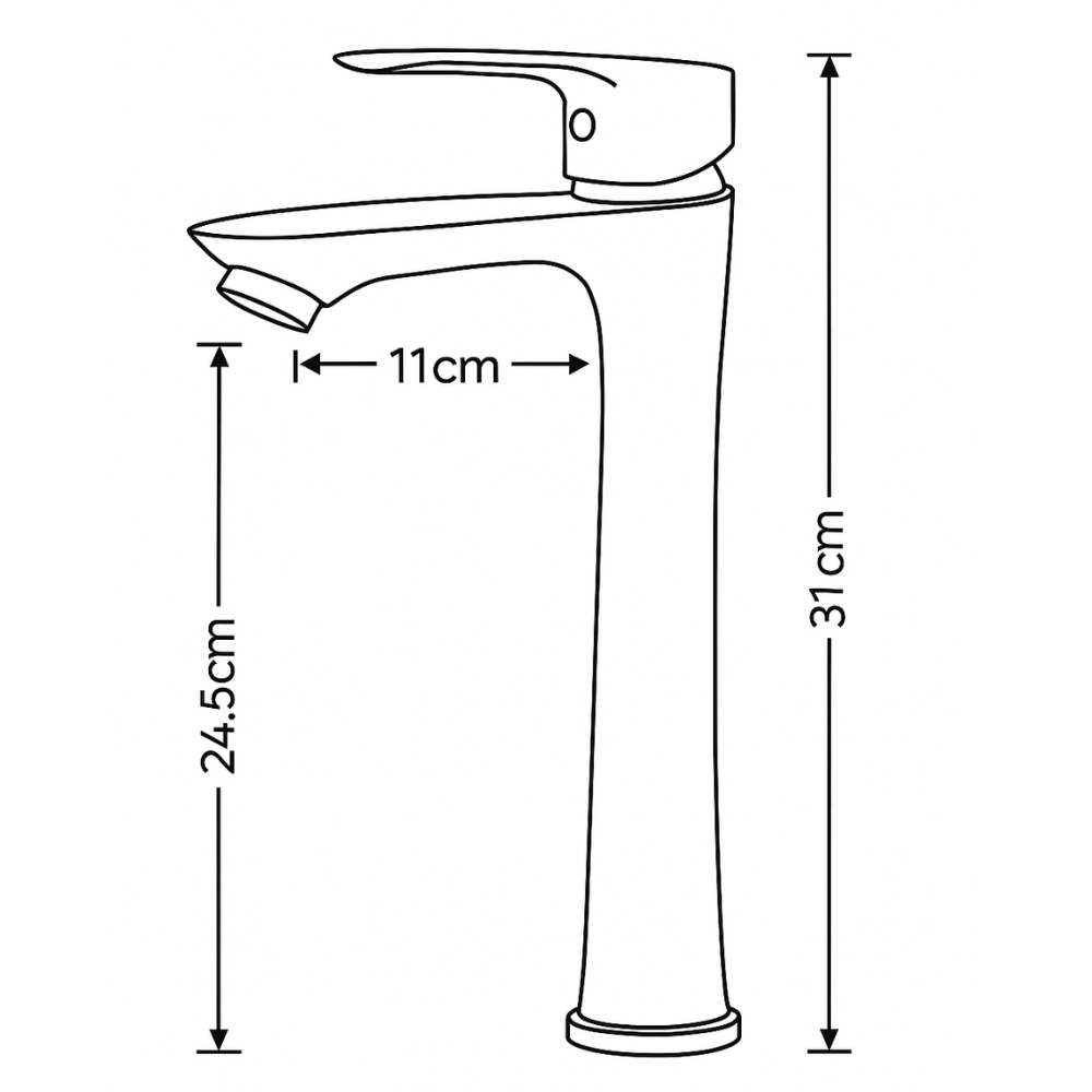 Torneira para pia de bica alta preta fosca – ARCUS ALTUS COAL GRIFERS