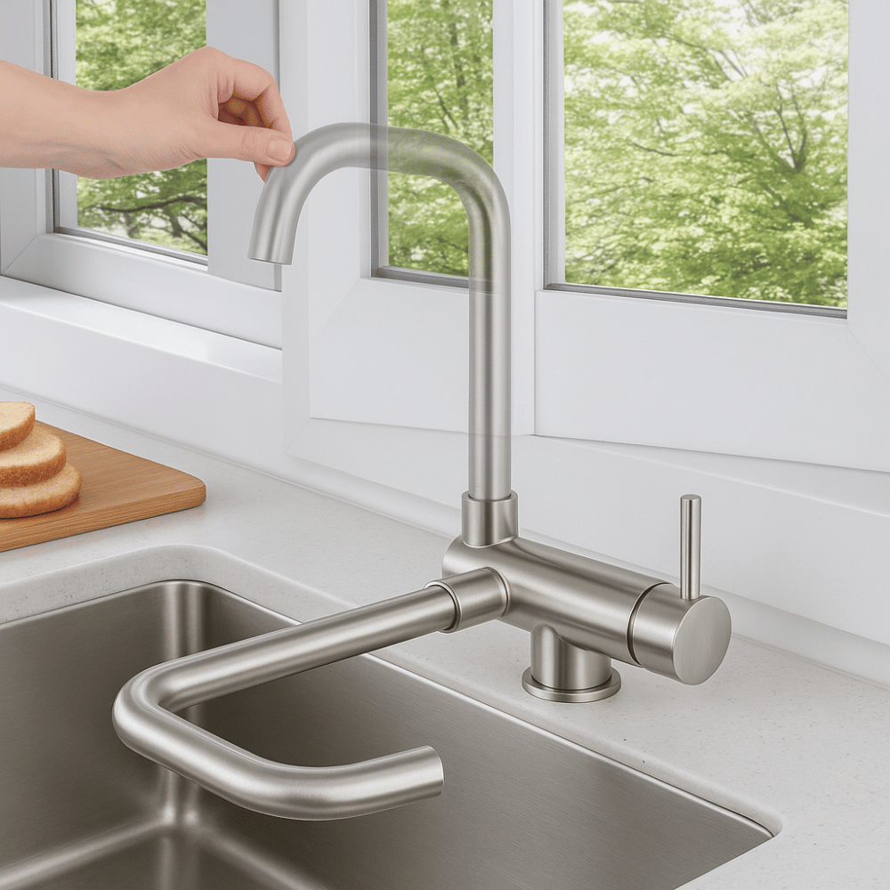 Grifo Cocina Abatible Acero Cepillado – FOLDARA HIBERA GRIFERS