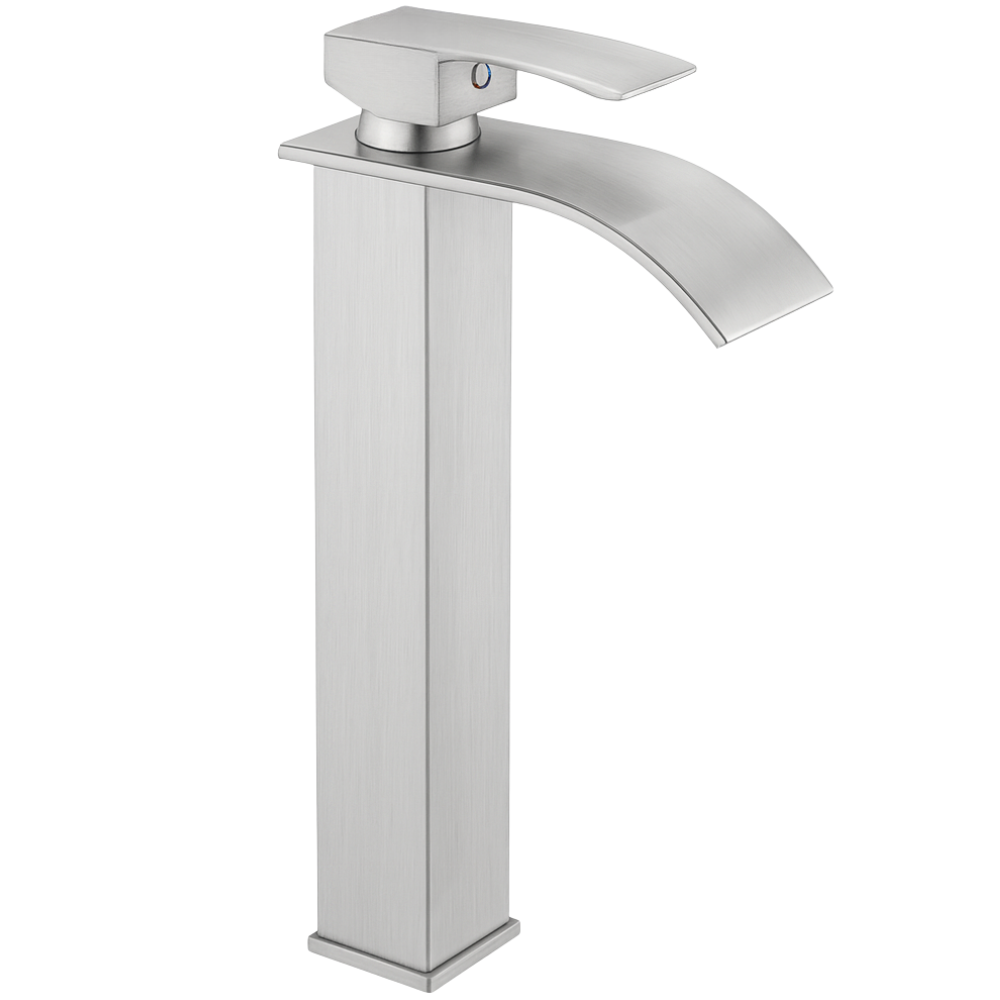 Torneira de Lavabo Cascata Alta Aço Escovado – FONTEA ALTUS HIBERA GRIFERS
