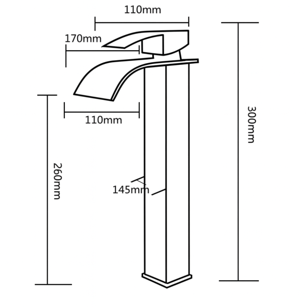 Torneira de Lavabo Cascata Alta Aço Escovado – FONTEA ALTUS HIBERA GRIFERS