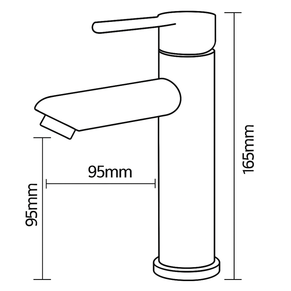 Torneira de Lavatório Aço Escovado Bica Baixa – ROUND BASIS HIBERA GRIFERS