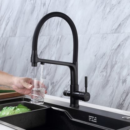 Torneira Cozinha Osmose Flexível 3 Vias Preto – CALIGARUM COAL GRIFERS