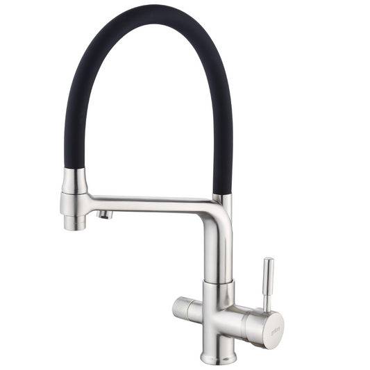 Torneira de cozinha de osmose flexível de 3 vias em aço CALIGARUM HIBERA GRIFERS