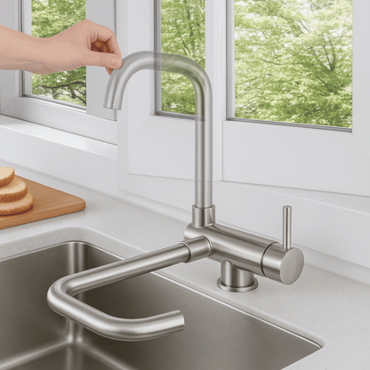 Grifo Cocina Abatible Acero Cepillado – FOLDARA HIBERA GRIFERS