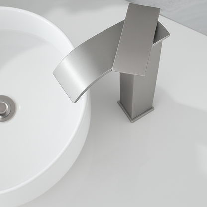 Torneira de Lavabo Cascata Alta Aço Escovado – FONTEA ALTUS HIBERA GRIFERS
