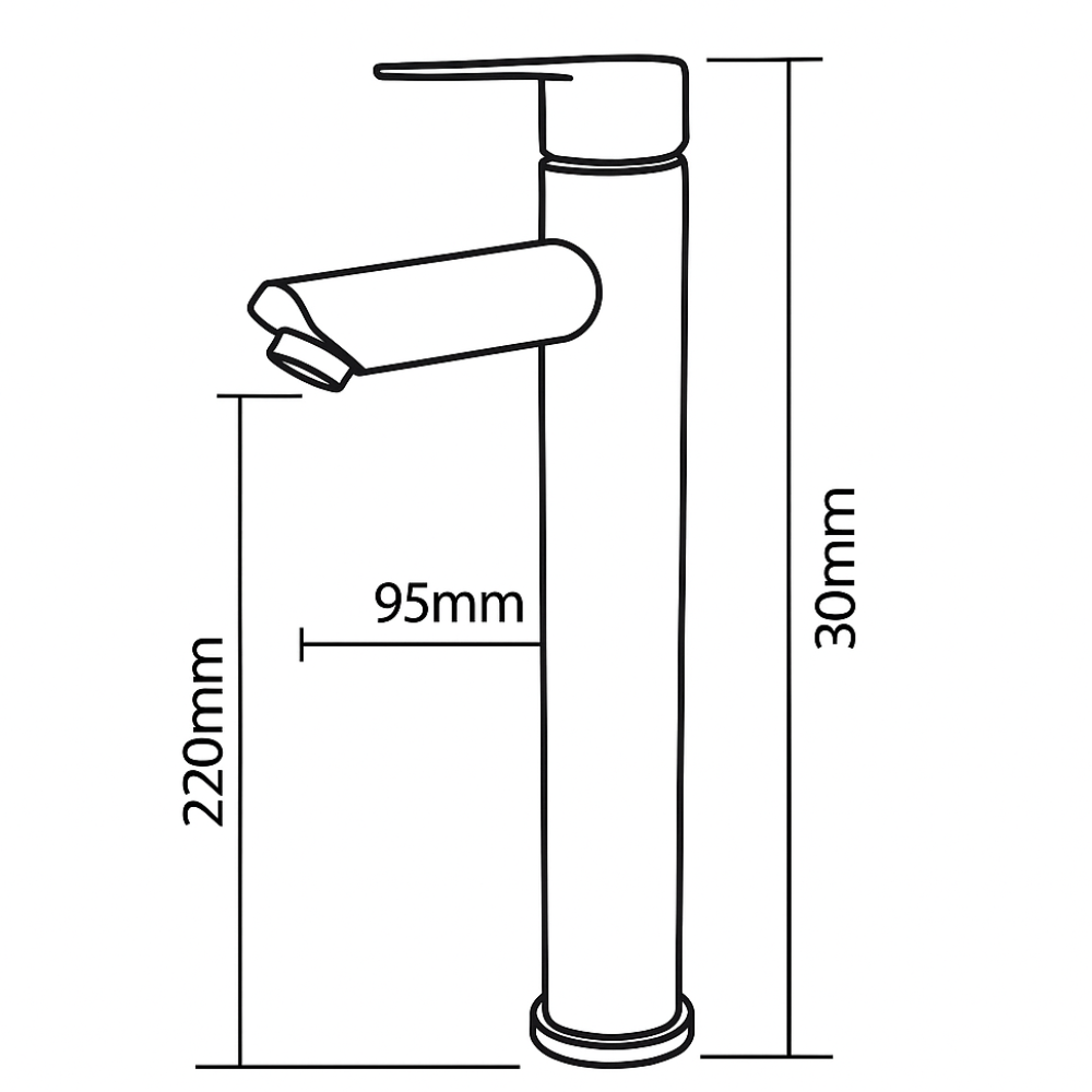 Grifo Lavabo Cromado Caño Alto – ROUND ALTUS CROME GRIFERS